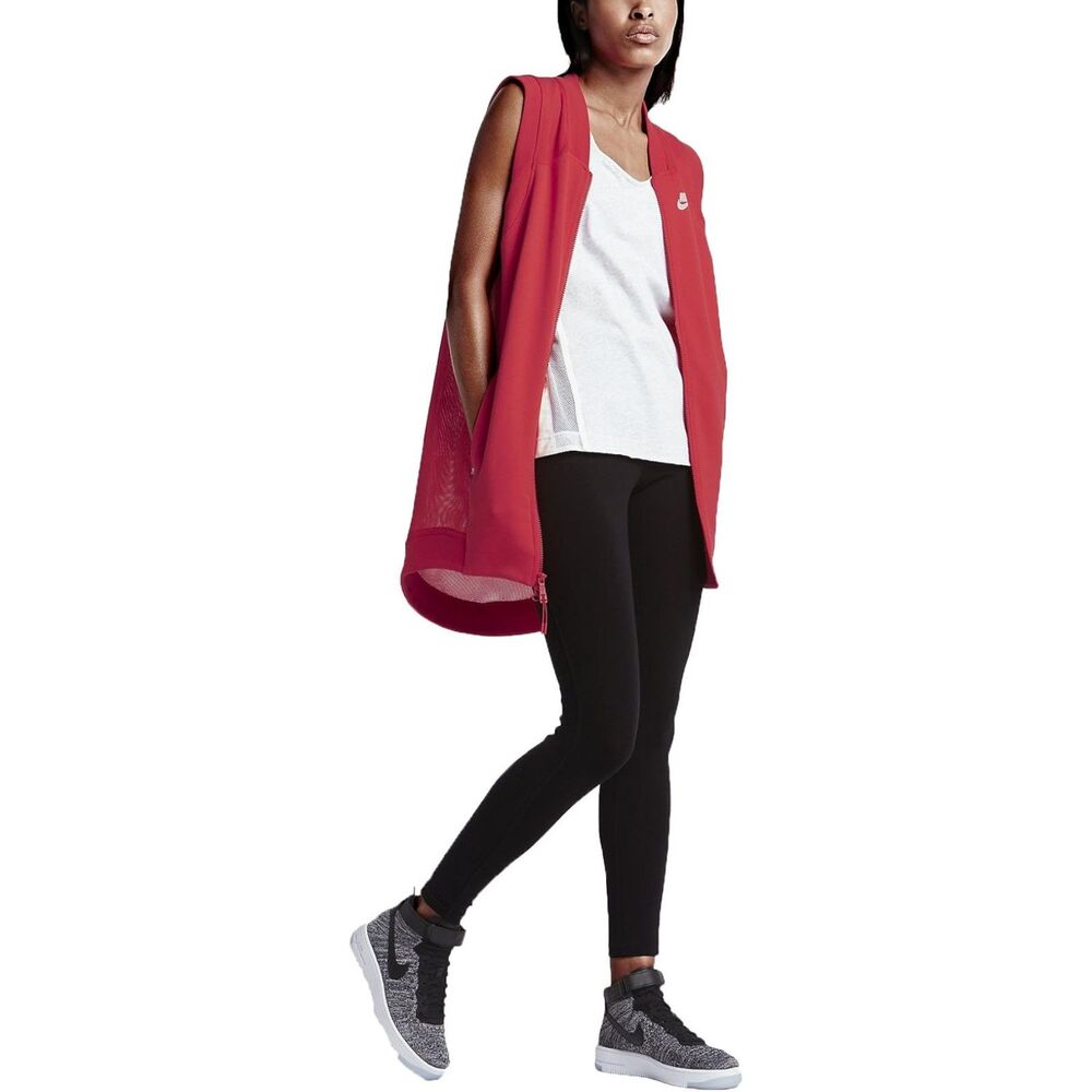 Nike Tech Fleece Coccoon Vest Small Red Mesh Sporty Athletic Gorpcore Gym